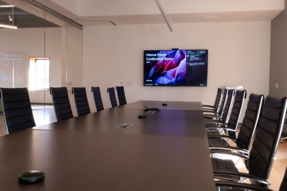 Watching presentation in a conference room